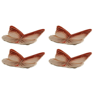 Bordallo Pinheiro Cloudy Butterflies By Cláudia Schiffer Dessert Plate 31 Cm X 25 Cm / 12" X 9", Set of 4