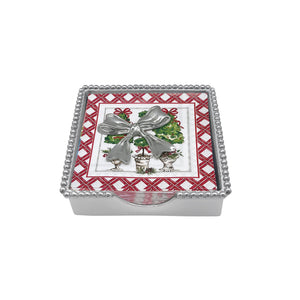 Mariposa Christmas Topiary Bow (5204) Beaded Napkin Box Set