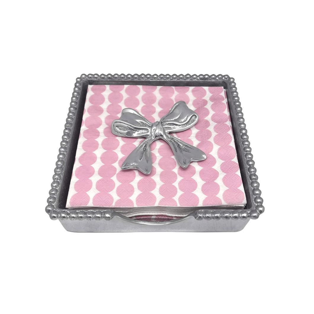 Mariposa Bow (5204) Beaded Napkin Box Set