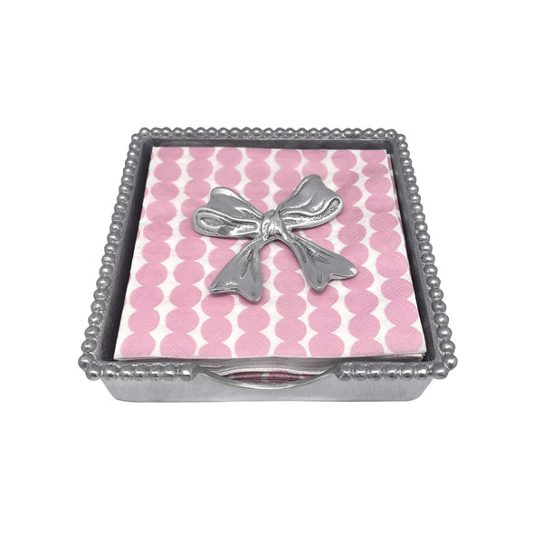 Load image into Gallery viewer, Mariposa Bow (5204) Beaded Napkin Box Set

