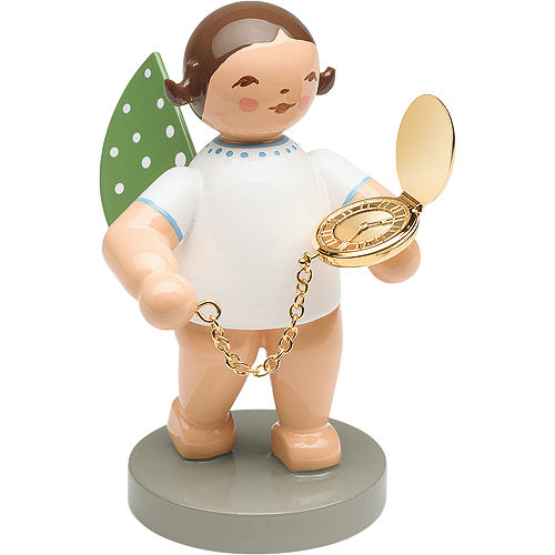 Wendt & Kuhn No 12, Companion, Angel with Pocket Watch, Gold-plated