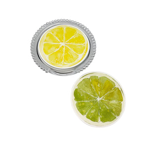 Mariposa Lemon and Lime Beaded Coaster Set