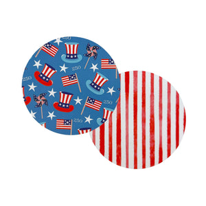 Mariposa Uncle Sam Hat 250 Celebration Beaded Coaster Set