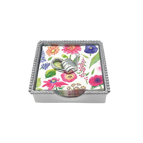 Load image into Gallery viewer, Mariposa Watering Can Beaded Napkin Box Set
