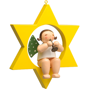 Wendt & Kuhn Angel with Clarinet, in Star Figurine