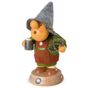 Müller - Mueller - Smoking Man, Müllerchen Bavarian with Felt Hat, 4.7 x 6.3 Inches