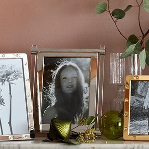 Addison Ross Acrylic & Silver Pillar Photo Frame - 5 x 7 in
