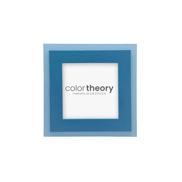 Load image into Gallery viewer, Mariposa Tiered Denim Blue and Periwinkle 4x4 Frame
