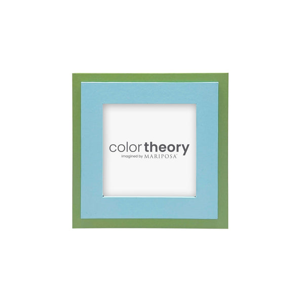 Load image into Gallery viewer, Mariposa Tiered Sky Blue and Meadow Green 4x4 Frame
