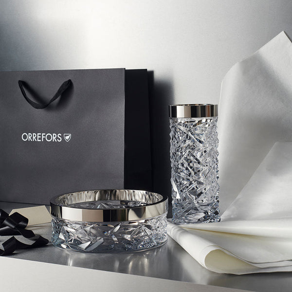 Load image into Gallery viewer, Orrefors Carat Bowl &amp; Vase Bundle
