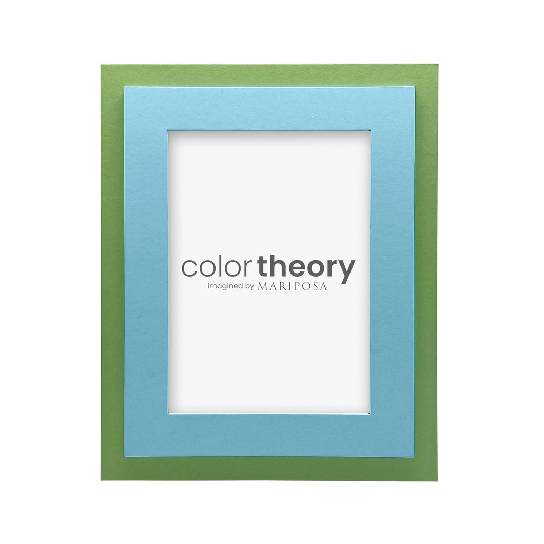 Mariposa Tiered Sky Blue and Meadow Green 5x7 Frame