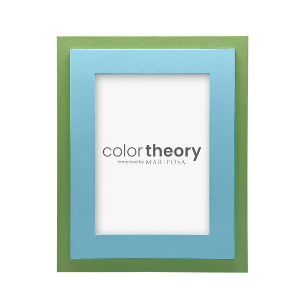 Load image into Gallery viewer, Mariposa Tiered Sky Blue and Meadow Green 5x7 Frame
