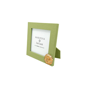 Mariposa Flower Meadow Green 4x4 Frame