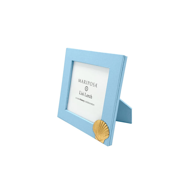 Load image into Gallery viewer, Mariposa Scallop Periwinkle Blue 4x4 Frame
