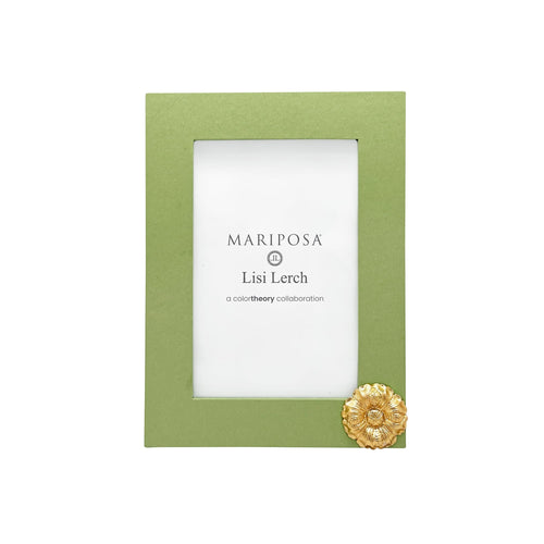 Mariposa Flower Meadow Green 4x6 Frame