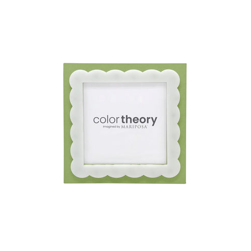 Mariposa Meadow Green Scallop 4x4 Frame