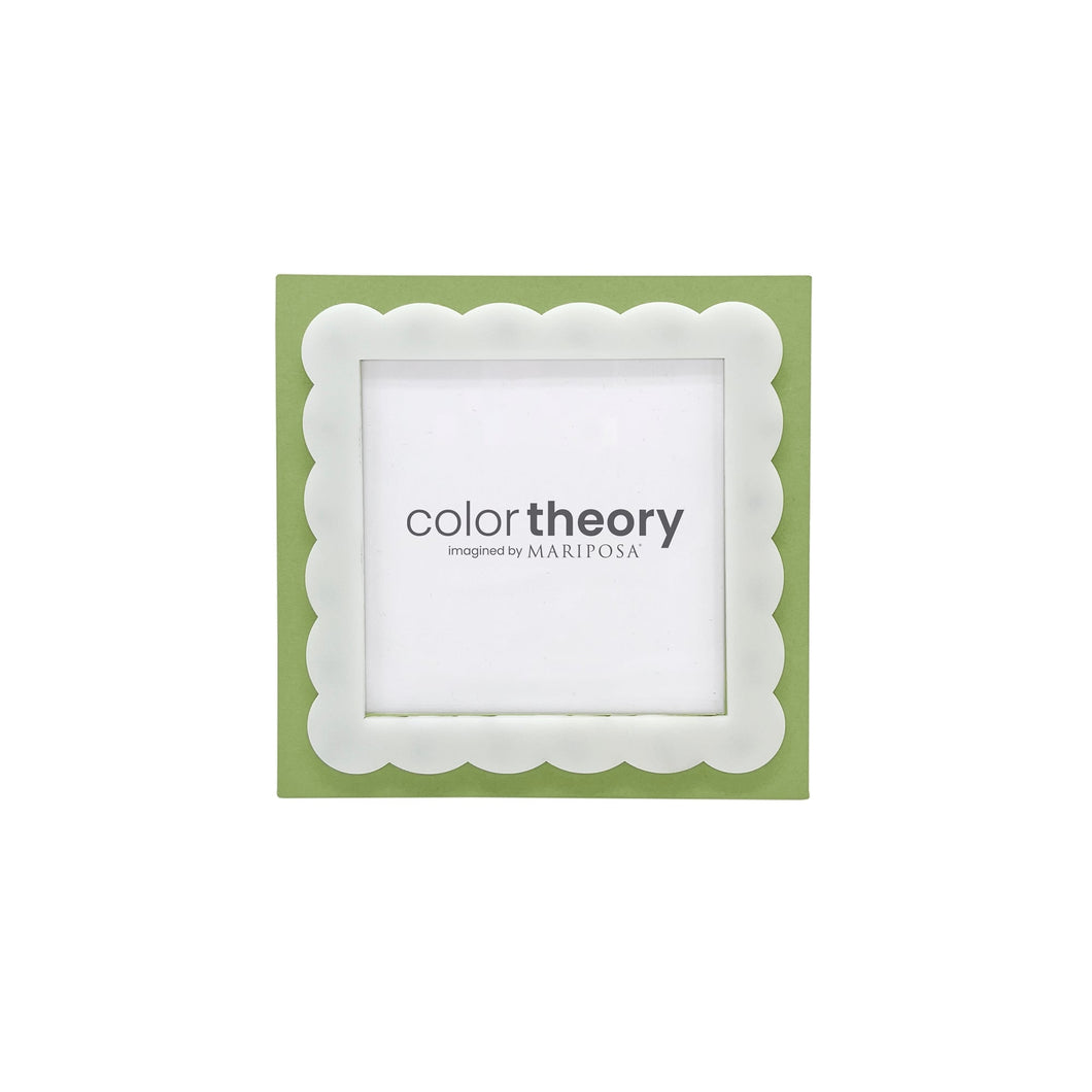 Mariposa Meadow Green Scallop 4x4 Frame