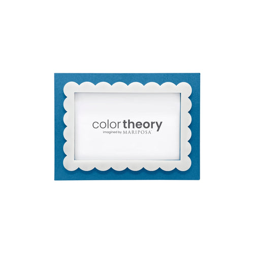 Mariposa Denim Blue Scallop 4x6 Frame