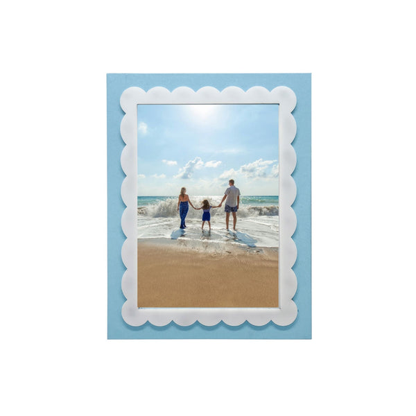 Load image into Gallery viewer, Mariposa Periwinkle Blue Scallop 5x7 Frame
