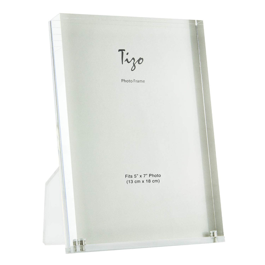 Tizo Design Clear 5x7 Acrylic Picture Frame with Stand