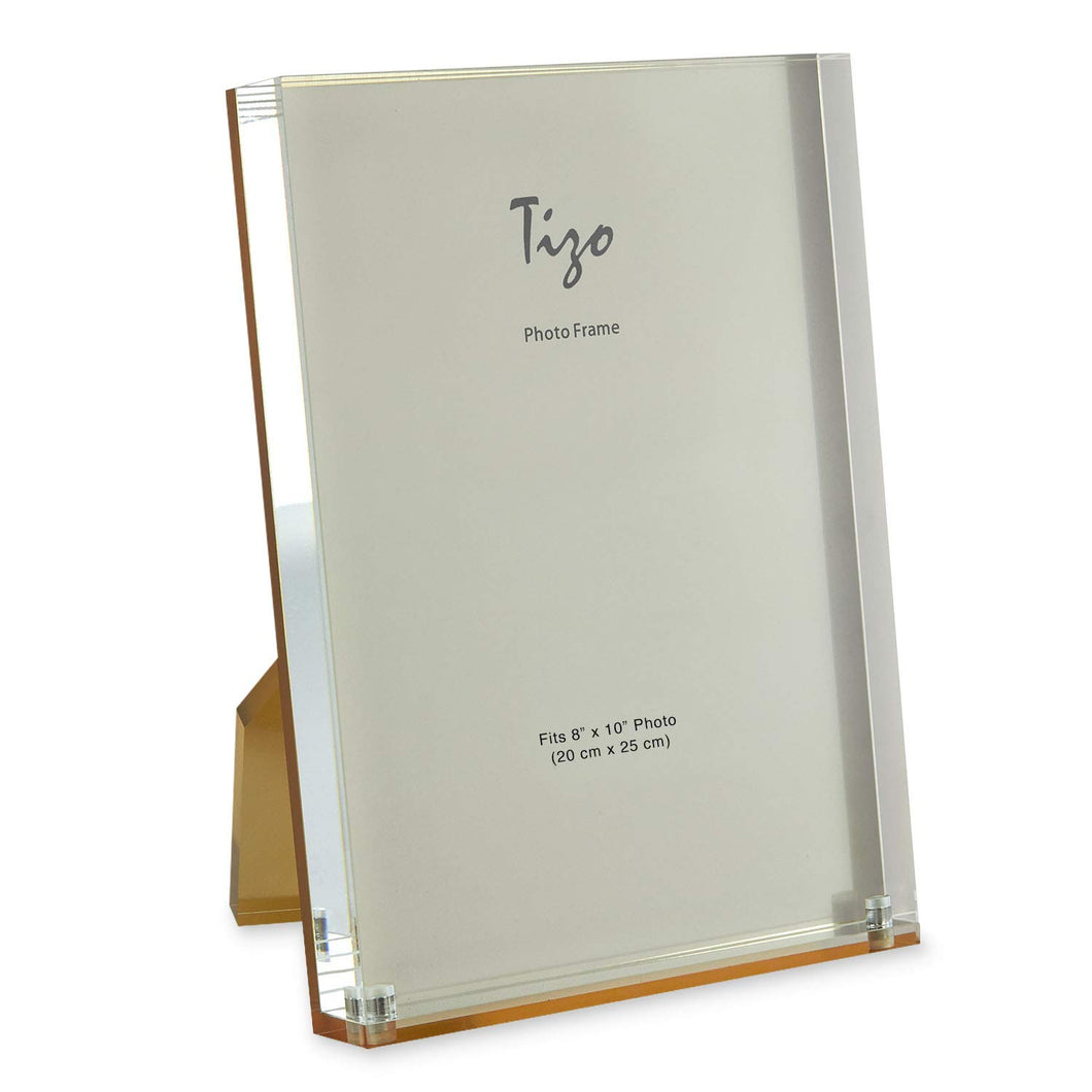 Tizo Design Gold 8x10 Acrylic Picture Frame with Stand