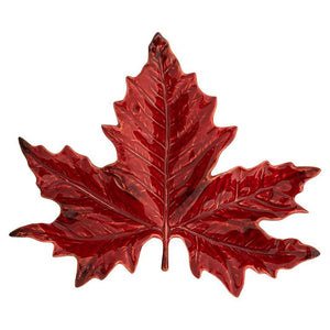 Bordallo Pinheiro Gudrun Small Red Sycamore Leaf