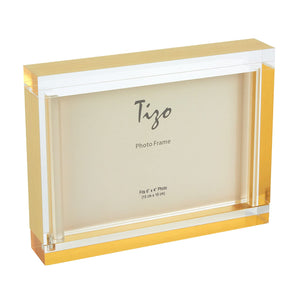 Tizo Design Gold Block 4x6 Acrylic Frame