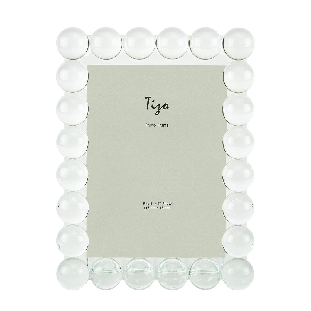 Tizo Design Crystal Glass Single Bubble 5x7 Picture Frame
