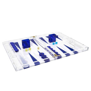 Tizo Design Acrylic Backgammon Set - Blue