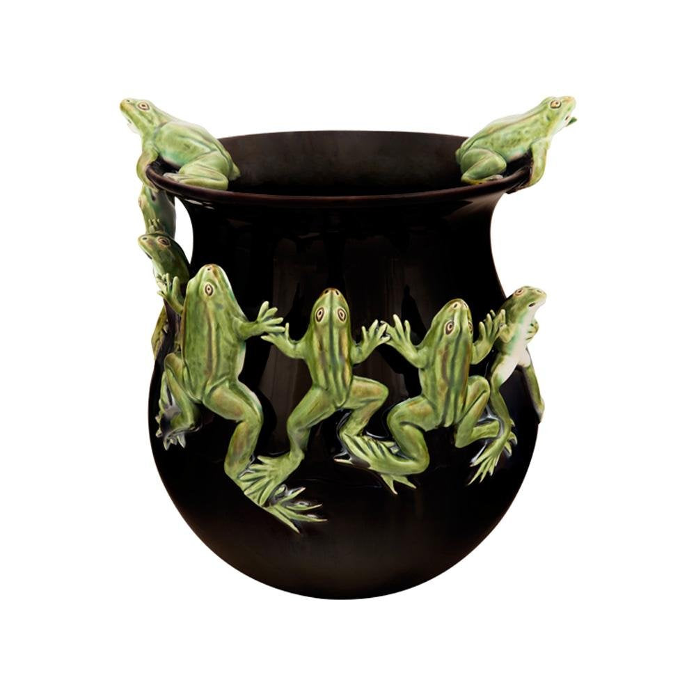 Bordallo Pinheiro Arte Bordallo Frog Dance Pot