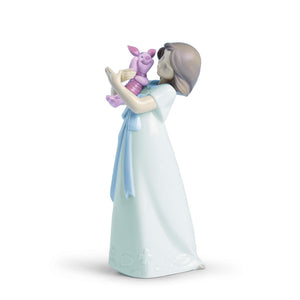 Lladro NAO Cuddles with Piglet - Figurine
