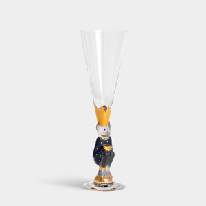 Orrefors Sparkling Devil Champagne Dark Gray