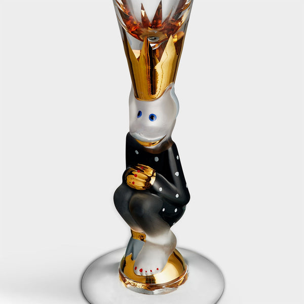 Load image into Gallery viewer, Orrefors Sparkling Devil Champagne Dark Gray
