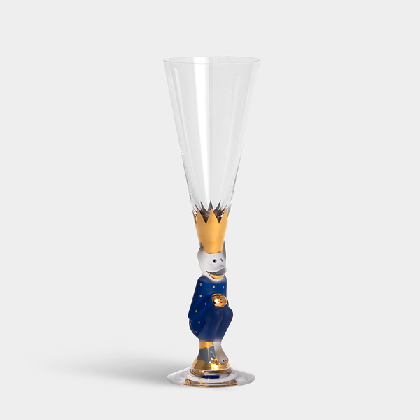 Load image into Gallery viewer, Orrefors Sparkling Devil Champagne Blue
