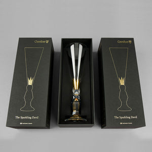 Orrefors Sparkling Devil Champagne Blue