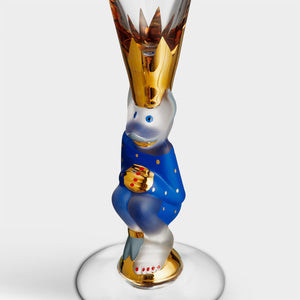 Orrefors Sparkling Devil Champagne Blue