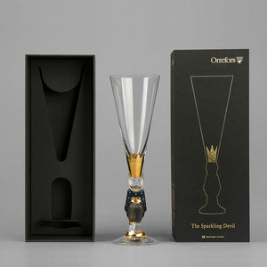 Orrefors Sparkling Devil Champagne Purple