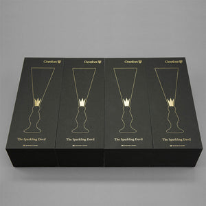 Orrefors Sparkling Devil Champagne Purple