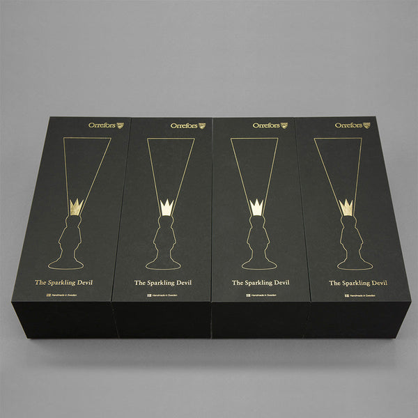 Load image into Gallery viewer, Orrefors Sparkling Devil Champagne Purple
