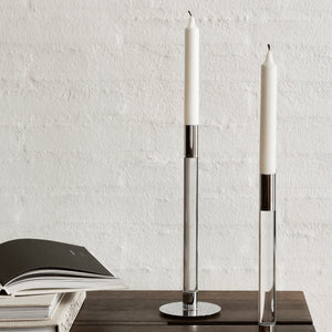 Orrefors Lumiere Candlestick Silver Medium