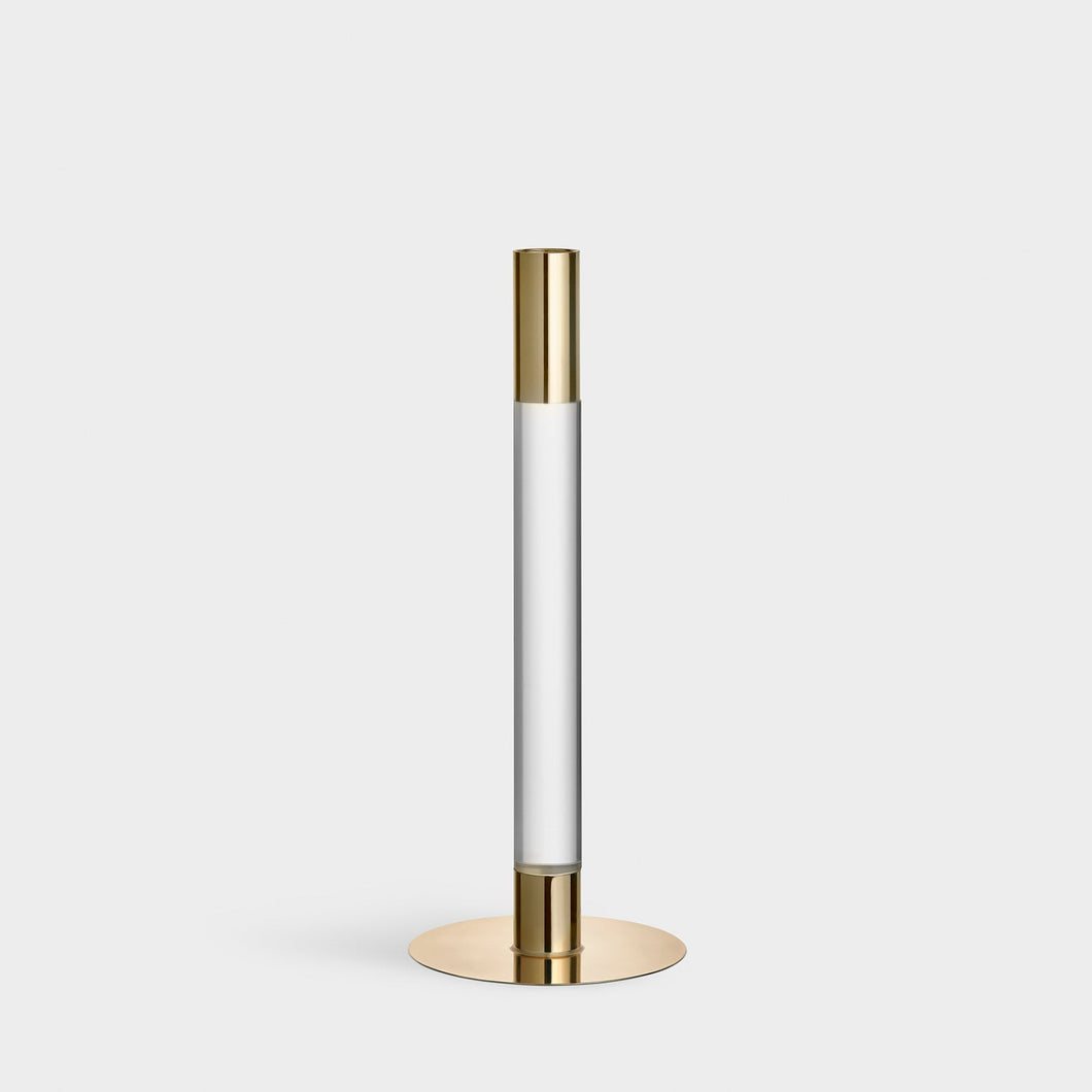 Orrefors Lumiere Candlestick Gold Medium