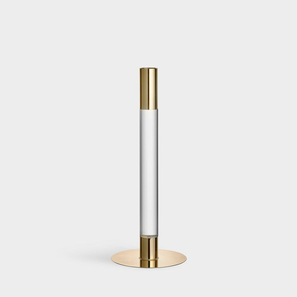 Load image into Gallery viewer, Orrefors Lumiere Candlestick Gold Medium
