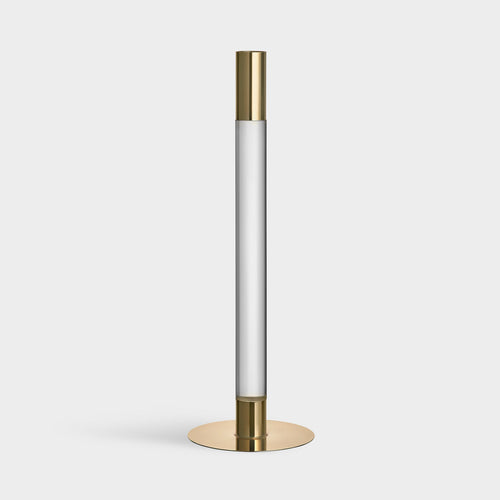 Orrefors Lumiere Candlestick Gold Large