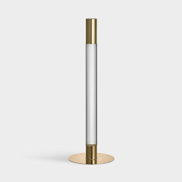 Load image into Gallery viewer, Orrefors Lumiere Candlestick Gold Large
