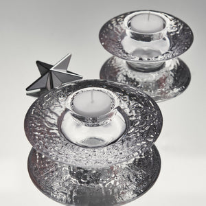 Orrefors Discus Clear Votive Large