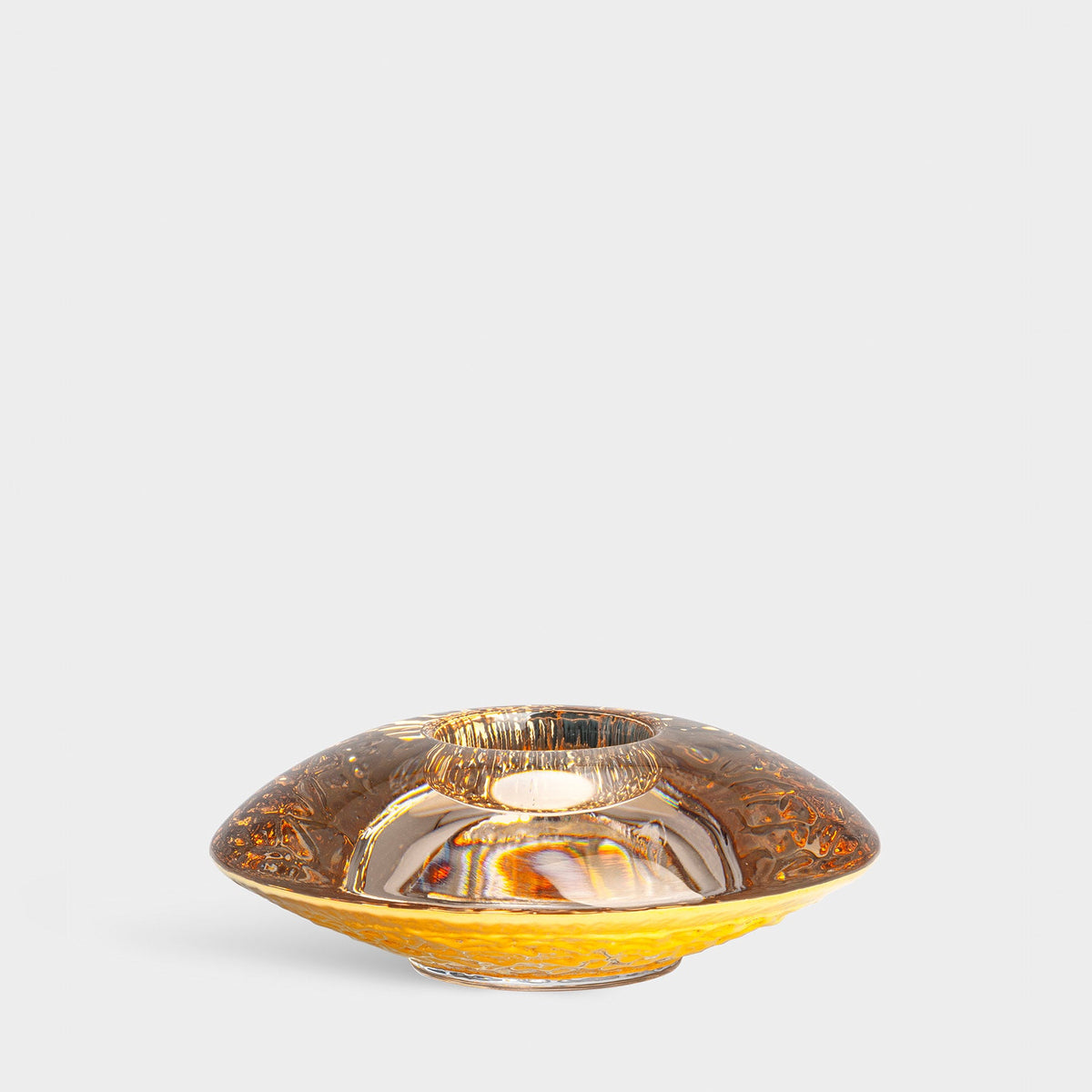Orrefors Discus Gold Votive Large – Lifelong Collectibles
