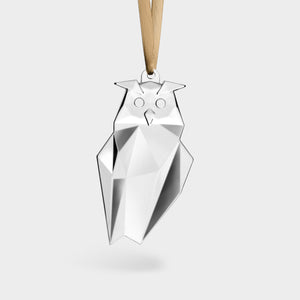 Orrefors Scandinavian Forest Owl Ornament