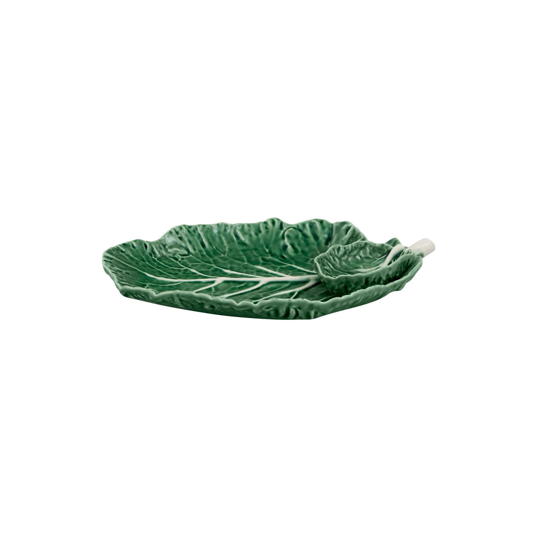 Bordallo Pinheiro Cabbage Leaf with Bowl 28 Green, Set of 2