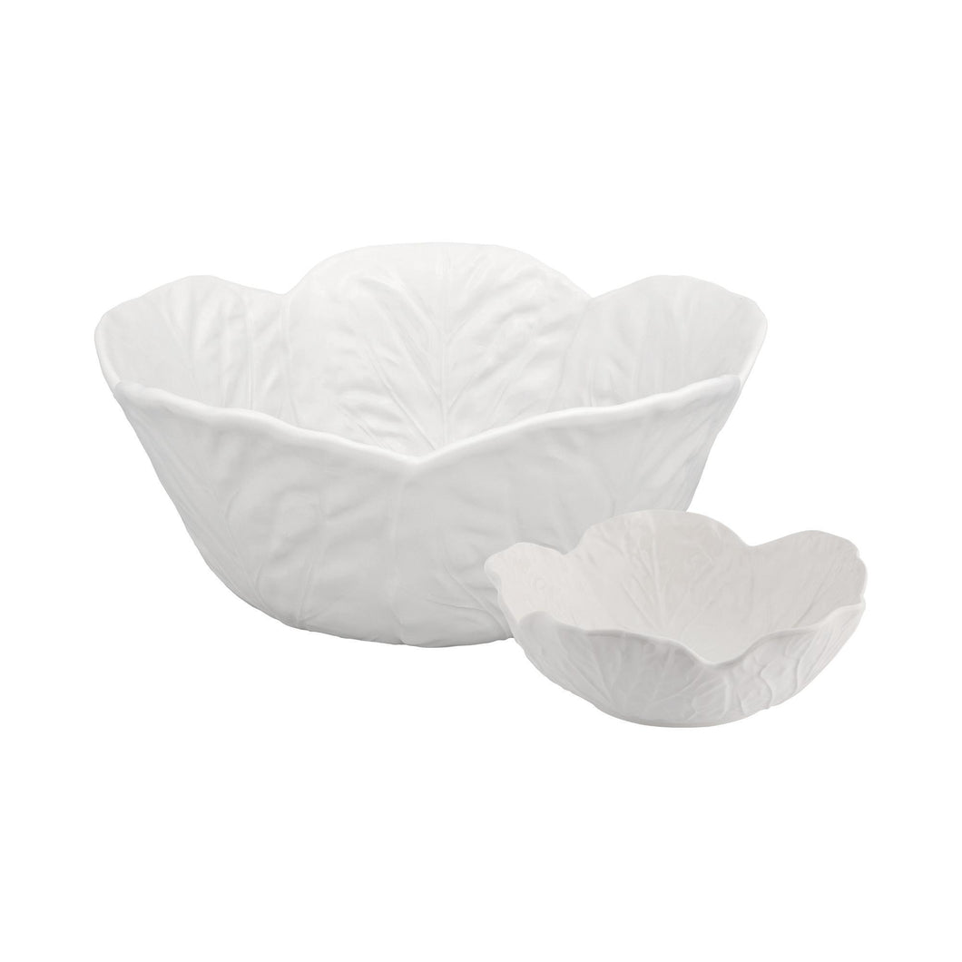 Bordallo Pinheiro Cabbage 5 Pieces Salad Serving Set Beige