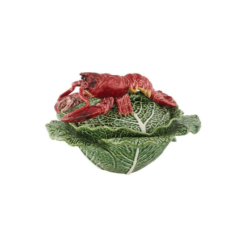 Bordallo Pinheiro Cabbage with Lobsters Tureen 2L/ 67 Oz